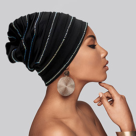 Bling Accented Turban Hat