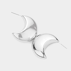 Metal Crescent Earrings