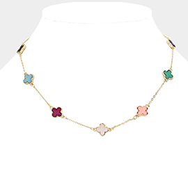 Quatrefoil Station Necklace