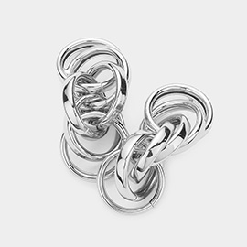 Metal O Ring Link Earrings