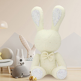 Bling Tweed Rabbit Plush Doll