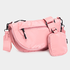 Puffer Half Moon Crossbody Bag