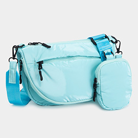 Puffer Half Moon Crossbody Bag