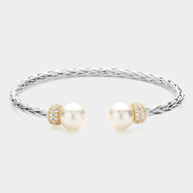 Pearl Tip Cuff Bracelet