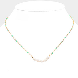 Pearl Seed Beads Necklace