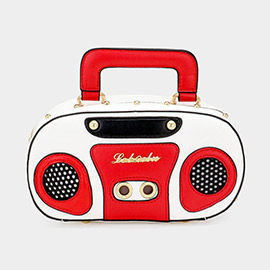 Retro Radio Boom Box Top Handle Handbag / Crossbody Bag