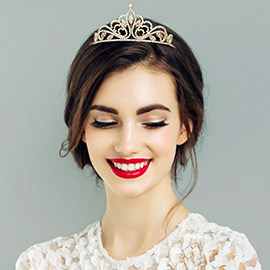 Rhinestone Paved Princess Tiara