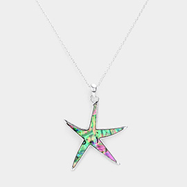 Abalone Starfish Pendant Necklace