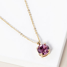 June - Birthstone Pendant Necklace