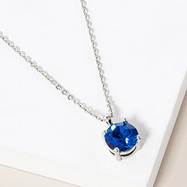 September - Birthstone Pendant Necklace