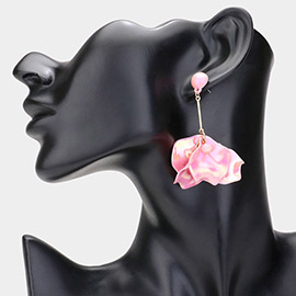 Flower Petal Dropdown Earrings