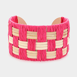 Raffia Weave Cuff Bracelet