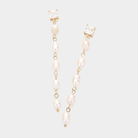 Pearl Link Dropdown Earrings