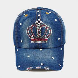 Bling Queen Crown Studded Baseball Cap