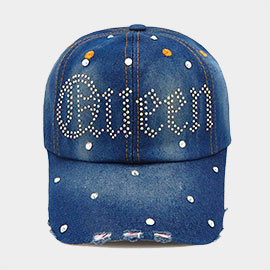 Bling Studded Queen Message  Baseball Cap