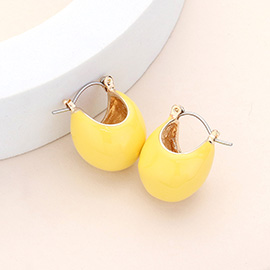 Enamel Bean Pin Catch Earrings