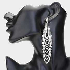 Rhinestone Paved Evening Earrings