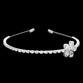 CZ Stone Paved Flower Pointed Headband