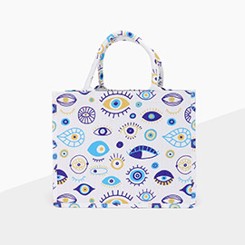 Evil Eye Printed Tote Bag