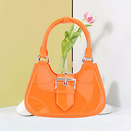 Buckle Pointed Jelly Shoulder Bag / Hand Bag