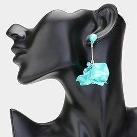 Flower Petal Dropdown Earrings