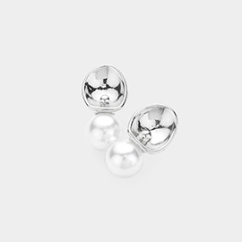 Pearl Pointed Stud Earrings