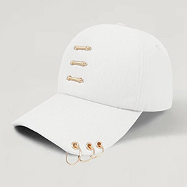 Metal Ring Pointed Baseball Cap