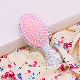 Bling Rhinestone Pave Mini Hair Brush