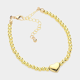 Metal Heart Pointed Bubble Bracelet