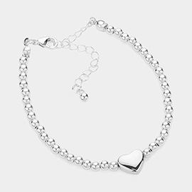 Metal Heart Pointed Bubble Bracelet