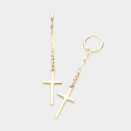 Cross Dropdown Dangle Earrings