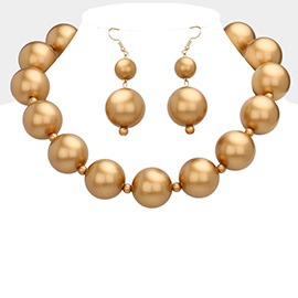 Chunky Pearl Beaded Necklace