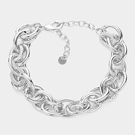 Chunky Metal Multi Chain Bracelet