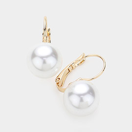 Pearl Lever Back Earrings