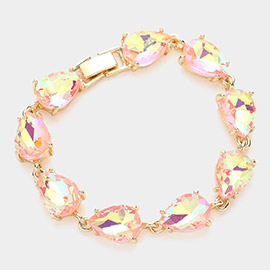 Teardrop Cluster Link Bracelet