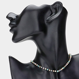 Faceted Bead Link Necklace