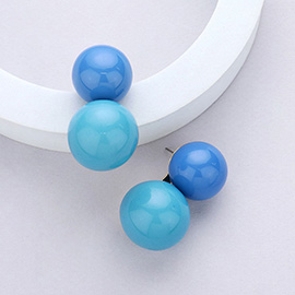 Double Resin Ball Earrings