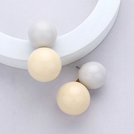 Double Resin Ball Earrings