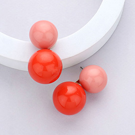 Double Resin Ball Earrings