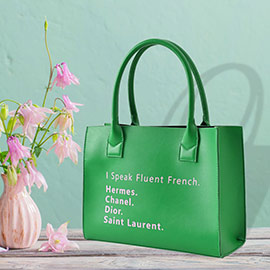 I Speak Fluent French Message Tote Bag / Shoulder Bag