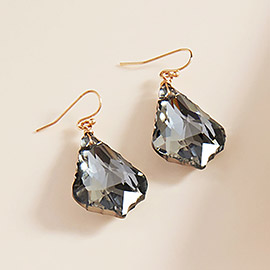 Crystal Teardrop Stone Dangle Earrings