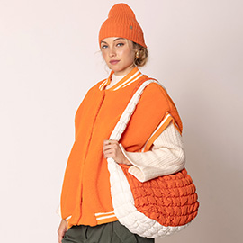 Game Day Quilted Puffer Shoulder / Crossbody Bag Cloud Bag