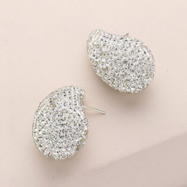 Bling Studded Teardrop Earrings