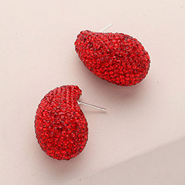 Bling Studded Teardrop Earrings