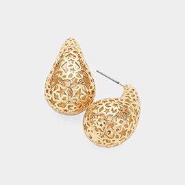 Star Cut Out Teardrop Earrings