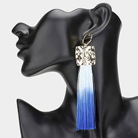 Oversized Ombre Tassel Earrings