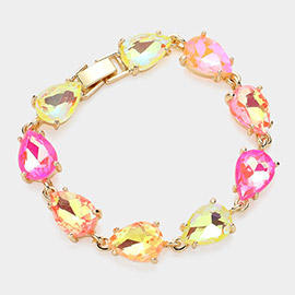 Teardrop Cluster Link Bracelet