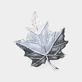 Colored Metal Leaf Magnetic Brooch