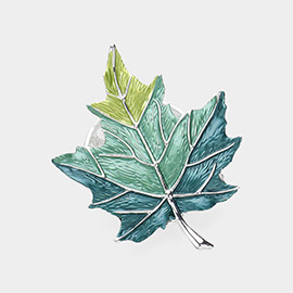 Colored Metal Leaf Magnetic Brooch