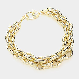 14K Gold Plated Chunky Chain Bracelet